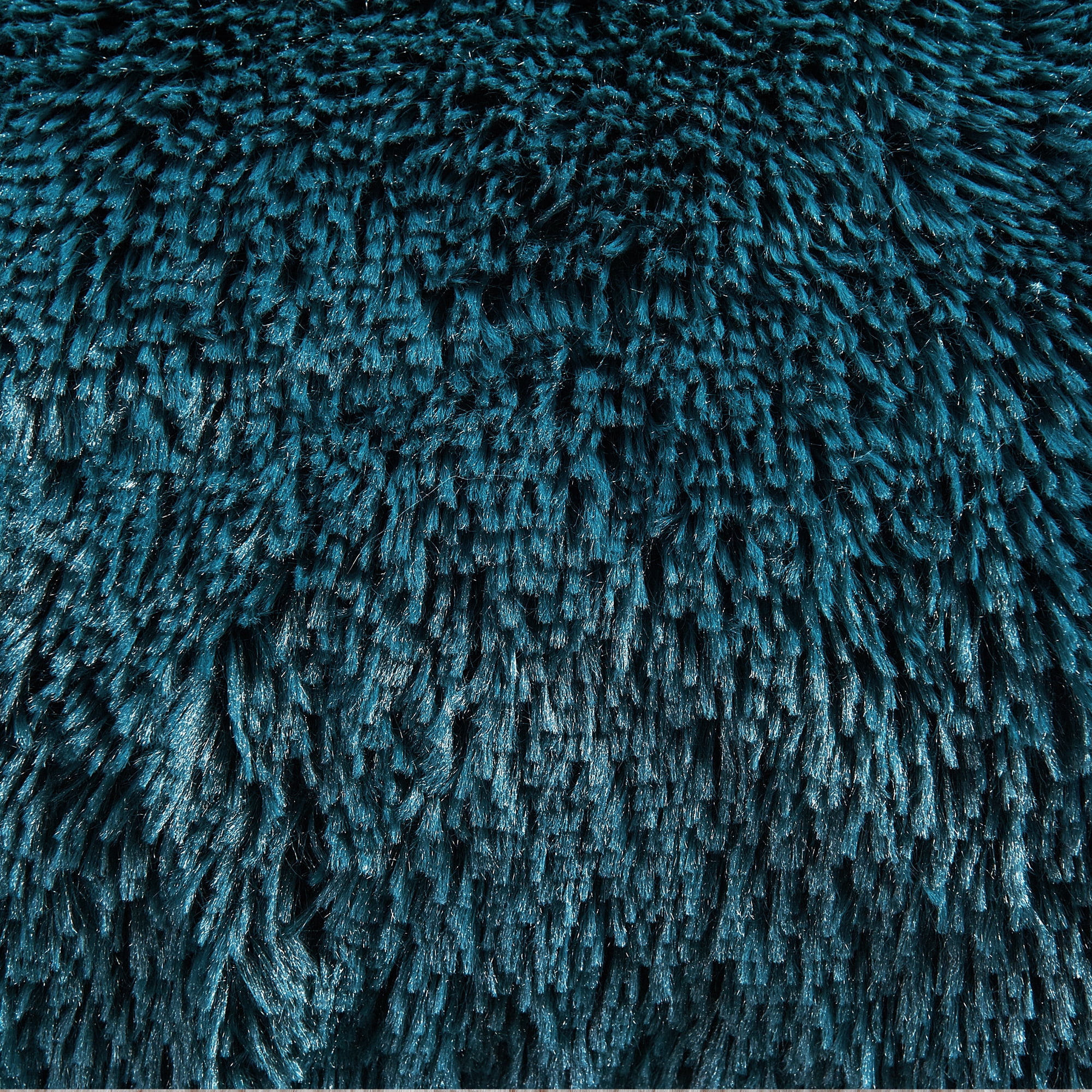Home Soft Things Luxury Shaggy Faux Fur Throw Pillow Cases, Ultra Soft Plush Pillow Covers Fluffy Decorative Cushion Covers, No Pillow Insert, Set of 4, Teal, 20x20 Inch