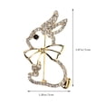 thumbnail image 2 of FENGGUIQU 2Pcs Golden Alloy Bunny Pin Elegant Decorative Brooch for Clothes Bags Scarves, 2 of 6