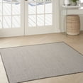 thumbnail image 2 of Nourison Courtyard Indoor/Outdoor Ivory/Charcoal 5' x Square Area Rug (5 Square), 2 of 9