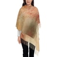 thumbnail image 1 of Women's Fashion Tassel Scarf, Abstract Vintage Fall Long Shawl, Lightweight and Warm, 1 of 9