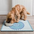 thumbnail image 2 of Boho Retro Floral Pet Feeding Mat-Abstract Art Absorbent Pet Placemat for Food and Water Bowl, with Waterproof Rubber Backing, Quick Dry Water Dispenser Mat for Dog and Cat (16"x24"), 2 of 7