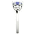 thumbnail image 3 of Clara Pucci 14K White Gold 1.72ct Tanzanite Three-Stone Ring for Women, 3 of 8