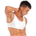 thumbnail image 3 of Doomiva Men Bodybuilding Tank Top Gym Workout Muscle Half Crop Top Vest Fitness Shirt Sports Blouse White M, 3 of 7