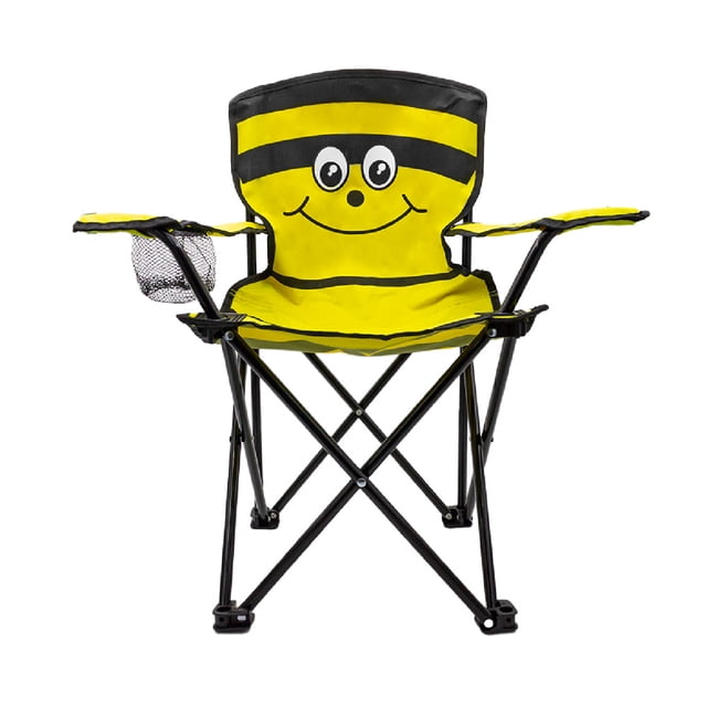 Silla Plegable Reforzada Para Camping Con Funda De Transporte Y Diseño Infantil De Abeja