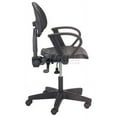 thumbnail image 3 of Interion Task Chair With Mid Back & Fixed Arms Polyurethane Black, 3 of 6