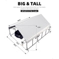 thumbnail image 3 of 20x25 Ft Heavy-Duty Metal Carport - Extra Tall 2-Car Shelter Reinforced Frame Snow and Wind Resistant Garage for Trucks Boats and Tractors, 3 of 7