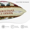 thumbnail image 5 of Bingfone Christmas Card With Gnomes Linen Throw Pillow Covers Cushion Case Pocket Button Vintage Farmhouse Pillowcase for Sofa Couch Bed 20"x20", 5 of 9