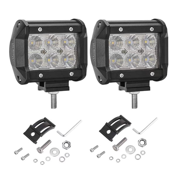 Pods LED 2PCS 18W Luces LED de inundación para todo terreno Luz antiniebla de conducción súper brillante Luces para barcos Luces de conducción Luz de trabajo LED para camiones,