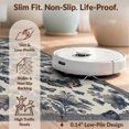 thumbnail image 6 of Design&I 8'x10' Washable Area Rug Gothic Wildflower Toile Botanical Scroll Border Vintage Moth Refined Structured for King Size Bedroom, Under Bed, Sleek Flatweave Pet Friendly, 6 of 7