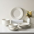 thumbnail image 4 of Mainstays Darby 12-Piece Stoneware Dinnerware Set White, 4 of 11
