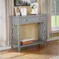 Alaterre Coventry 32" Wood Console Table with Drawer and Shelf, Gray ...