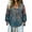 Navy, variant on Womens Bohemian Tops Long Balloon Sleeve V-Neck Boho Blouse Casual Printed Top Loose Elastic Cuff Shirt for Dialy Outing Wear