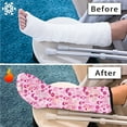 thumbnail image 7 of COEQINE Breast Cancer Leg Cast Cover Pink Ribbon Broken Leg Shower Cast Cover-S Breathable Cast and Bandage Protector Washable Wound Care Supplies for Women Gifts for Women Friends, 7 of 7