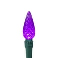 thumbnail image 4 of Northlight LED Faceted C6 Christmas Lights - Purple - 23' Green Wire - 70ct, 4 of 5