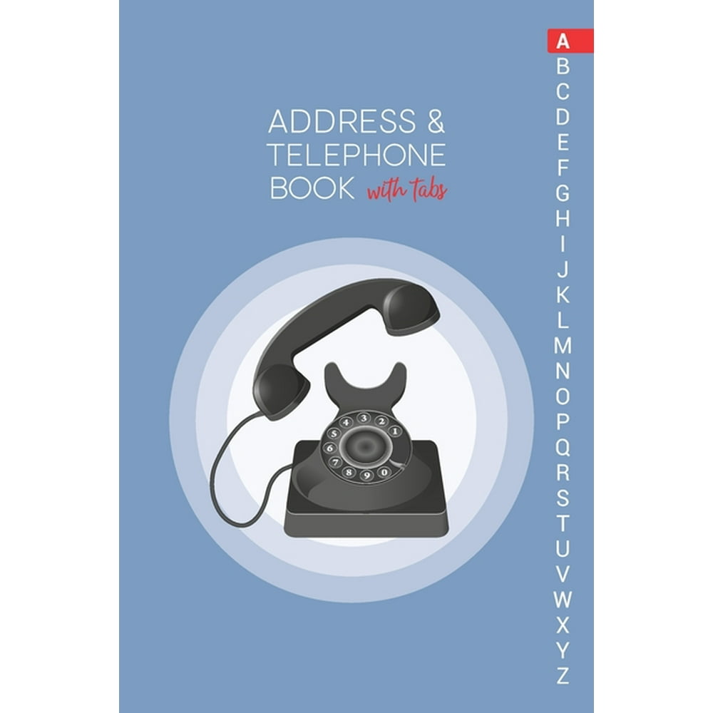 Address & Telephone Book with tabs Personalized Address Book "6x9