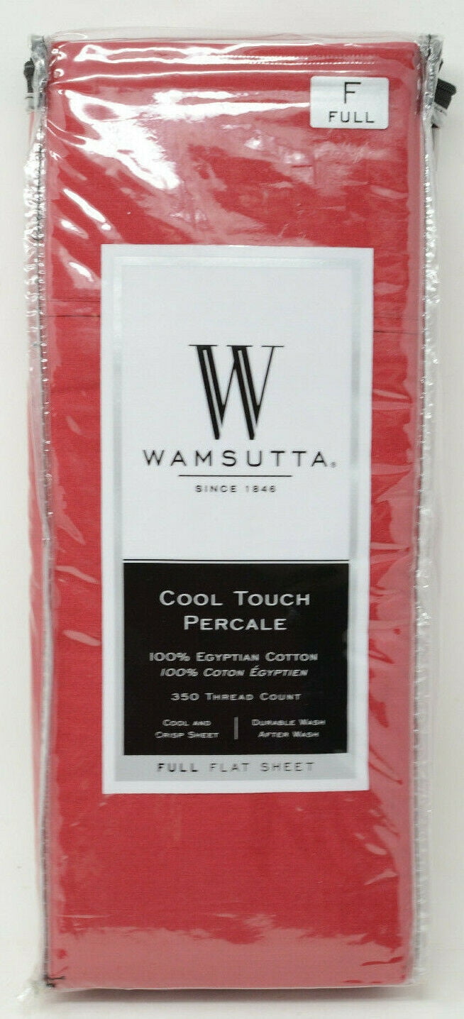 Wamsutta Cool Touch FULL Flat SHEET Percale 350ct 100% Egyptian Cotton BRAND NEW 