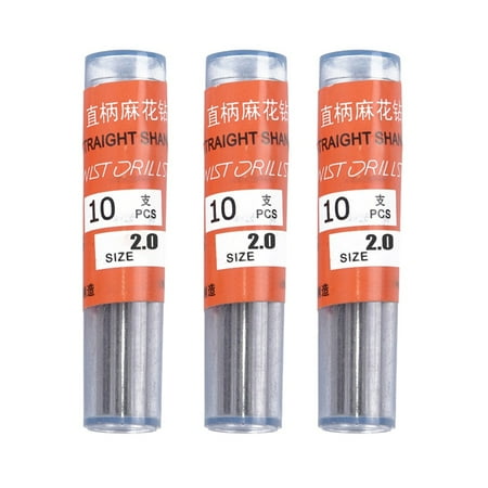 

30 Pcs Small HSS Drill Bits Straight-Shank for Plastic Wood Drilling 0.6-2.0mm