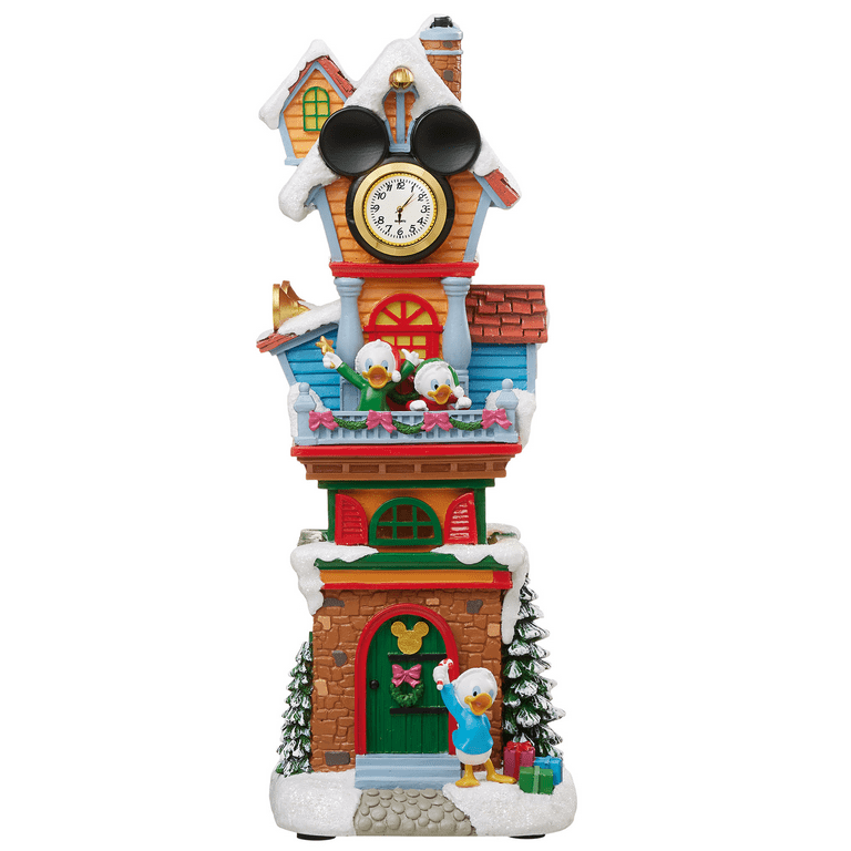Disney 13-Piece Holiday Village Set with Musical Indoor Characters