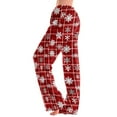 thumbnail image 5 of Xuniizn Pajamas Pants for Women, Plus Size Elastic Christmas Plaid Loungewear Pants, Holiday Cozy Casual Pajamas, 5 of 7