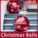 thumbnail image 2 of Bola inflable navideña para exteriores de 60 cm, decorada, de PVC, gigante, grande, para decorar árboles de Navidad, juguete sin luz, 2 of 5