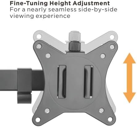 Link2Home Articulating Dual Monitor Mount for 17–32 Inch Screens
