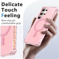 thumbnail image 3 of for Samsung Galaxy S24 Ultra Magnetic Case, Support Mag-Safe Charging, Anti-Fingerprint Slim Shockproof Rugged Wave Edge Frame Design Phone Case Cover for Samsung Galaxy S24 Ultra, Pink, 3 of 6