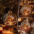 thumbnail image 6 of DefiDgd 4x4inch Clear Christmas Ornament Ball with Warm Light LED,Mini Winter Snowy Scenery Acrylic Hanging Bauble for Xmas Tree Window Fireplace Mantel Holiday Decor, 6 of 7