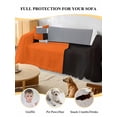 thumbnail image 4 of Burnt Orange Black Grey Sofa Covers for 2-3 Cushion Couch L-Shaped Sectional, Modern Irregular Geometric Abstract Washable Sofa Covers Slipcover for Living Room, Couch Cover Blanket 71"x134", 4 of 9