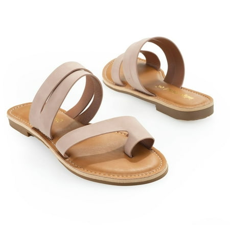 

Indigo Thread Co. Strap Detailed Slip-on Sandals