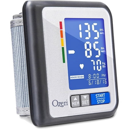 Ozeri BP6T Rechargeable Blood Pressure Monitor Portable Wrist Cuff Hypertension