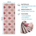 thumbnail image 2 of Red Strawberry Plants Pink Pattern Hot Yoga Mat Towel Non Slip for Hot Yoga - Quick-Drying Yoga Mat Cover with 4 Corner Pockets with Travel Bag - Hot Yoga Towel Non Slip 70"x26", 2 of 6