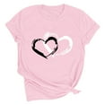thumbnail image 6 of Yteetum Valentine's Day Shirts for Women Oversized Crewneck Valentines Heart Graphic Print Short Sleeve T Shirt Womens Casual Solid Summer Round Neck Plus Size Loose Fits Tee Top for Valentine Gifts, 6 of 7