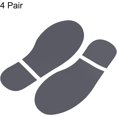 thumbnail image 3 of PATIKIL 8x3.3" Footprint Sticker, 4 Pairs PVC Shoes Floor Decal Sign for Class Decor Stair Guide, Dark Gray, 3 of 6