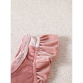 thumbnail image 5 of Bagilaanoe Toddler Baby Girl Velvet Jumpsuit Fly Sleeve Romper Overalls 6M 12M 18M 24M 3T 4T Kids Long Flared Pants Autumn Winter Outfits, 5 of 7