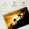 thumbnail image 6 of Elephant Stock Climbing Teamwork Wall Art - Horizontal Canvas Wall Art - Living Room Wall Decor - Sports Canvas - Black And Orange Decor - 39" x 26", 6 of 8