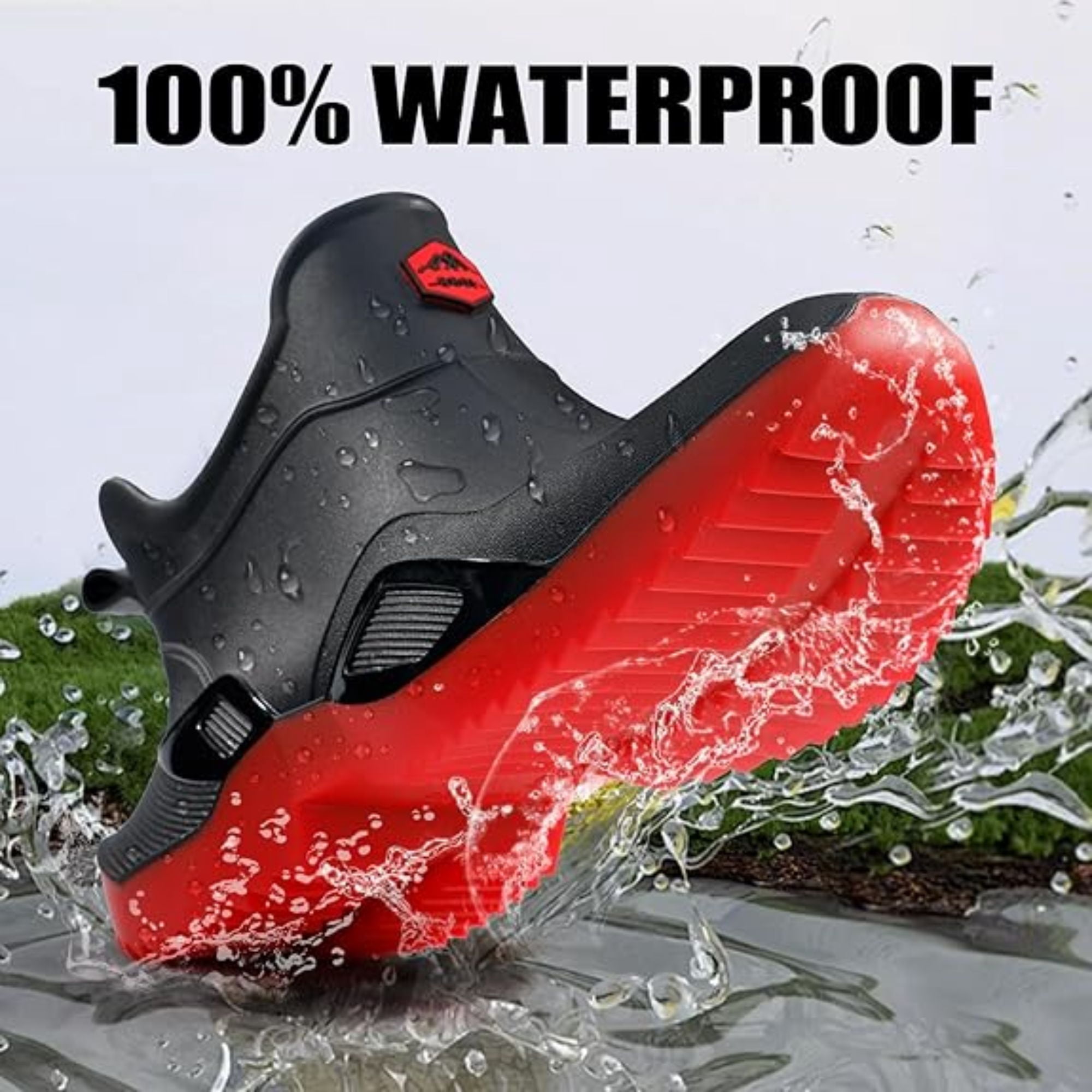 CHICVOMEY Women's Waterproof Rain Boots Anti-Slip Ankle Boots for Gardening Fishing Farming Boating Outdoor Work Traction Sole Short Rain Boots for Women & Men