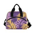thumbnail image 2 of Lunch Bag Portable Crossbody Meal Bag Cooler Bag Insulated Lunch Bag Food Bag Handheld & Crossbody Design Super Cool Purple Leaf, 2 of 6