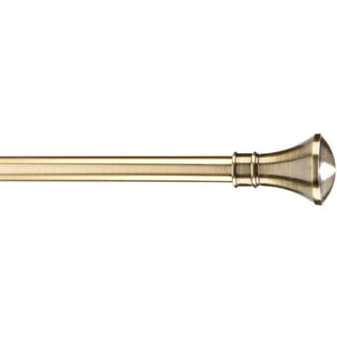 Home Details Trumpet Curtain Rod 48-86" in Antique Brass Color