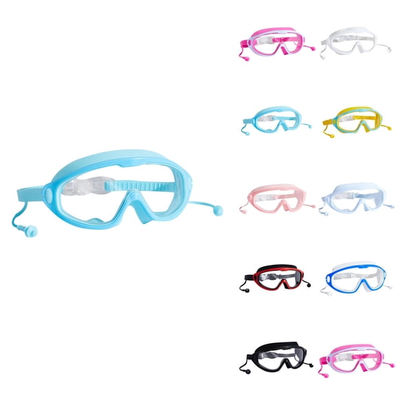 Auroural 3-15 Years Kids Swimming Glasses for Kids Children'S Fashionable Swimming Goggles View Earplug Ear Protection Diving Swimming Goggles