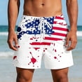 thumbnail image 2 of Mens Bathing Suit American Flag 250th Anniversary Swim Trunks Patriotic Summer Beach Shorts Quick Dry Board Shorts, 2 of 3