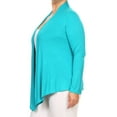 thumbnail image 4 of MOA COLLECTION Women's Comfortable Plus Size Cardigan Loose Fit Waist Length XL-3XL, 4 of 5