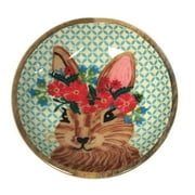 Tabletop Rabbit Bowl. Bunny Easter Spring In0281 Teal