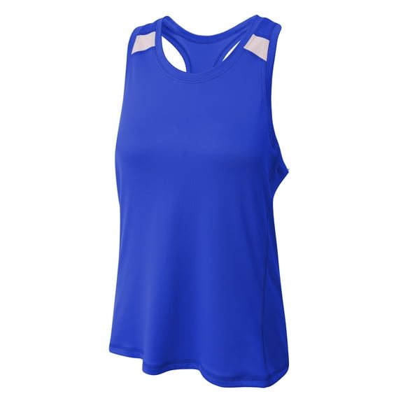 A4 NW2014 Womens Bolt Singlet - Royal/White - XL