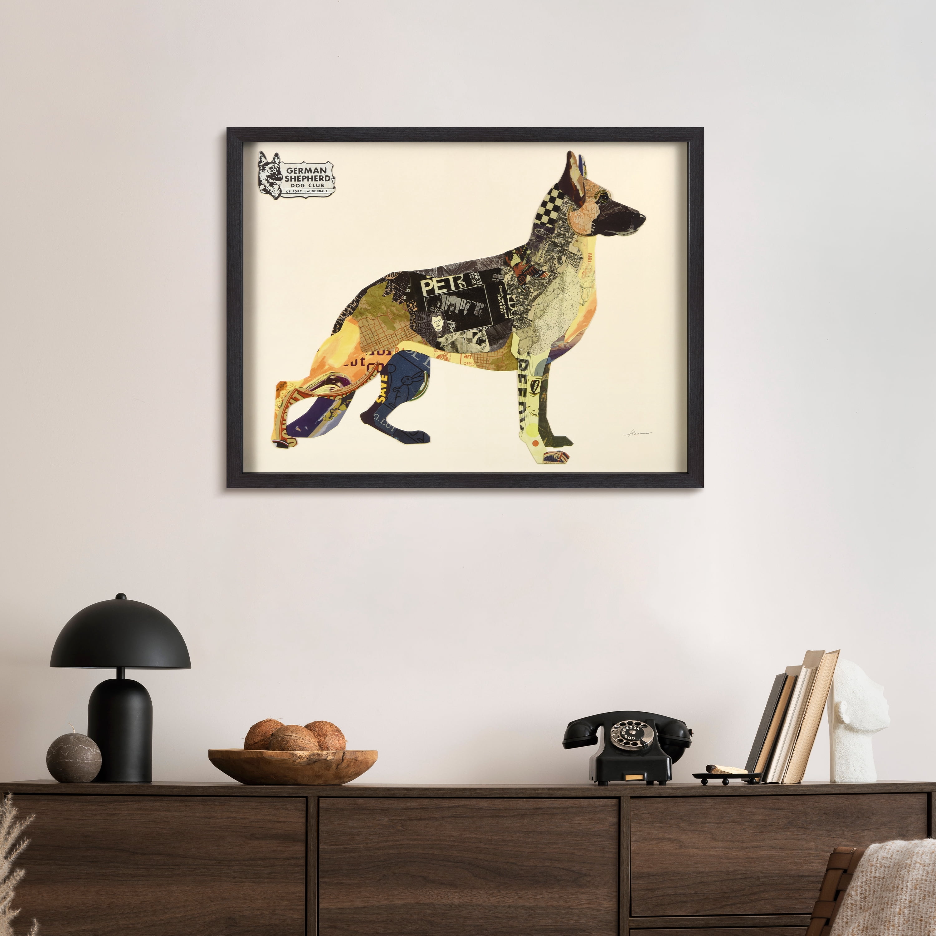 Empire Art Dog Animals & Insects Framed Mixed Media Art, by Alex Zeng