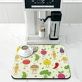 thumbnail image 2 of Cartoon Chili Peppers Coffee Drying Mat - Multi-Functional Absorbent Mat for Coffee Machine, Slip-Resistant Kitchen Counter Mat with Funny Design, 2 of 5