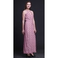 thumbnail image 3 of Bimba Geometric Ladies Sleeveless Long Print Maxi Dress with Side Slits Summer Wear-Large, 3 of 6