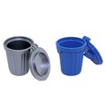 thumbnail image 3 of 2 piezas de basura en miniatura modelo Mini House Simulation Trash Cat (plata, azul), 3 of 5