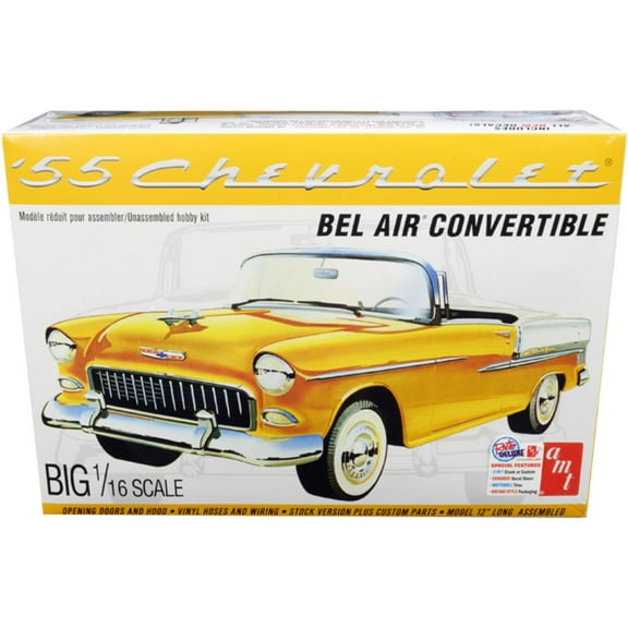 AMT AMT1134 Skill 3 Model Kit 1955 Chevrolet Bel Air Convertible 2 in 1 Kit 1 by 16 Scale Model