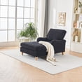 thumbnail image 3 of Modern Mid-Century Indoor Oversized Chaise Lounger Comfort Sleeper Sofa with Soild Wood Legs  , Comfort Sleeper Sofa,  Sofa Bed ,Sleeper Chair, 3 of 18