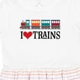 thumbnail image 4 of Inktastic I Love Trains Girls Toddler Dress, 4 of 5